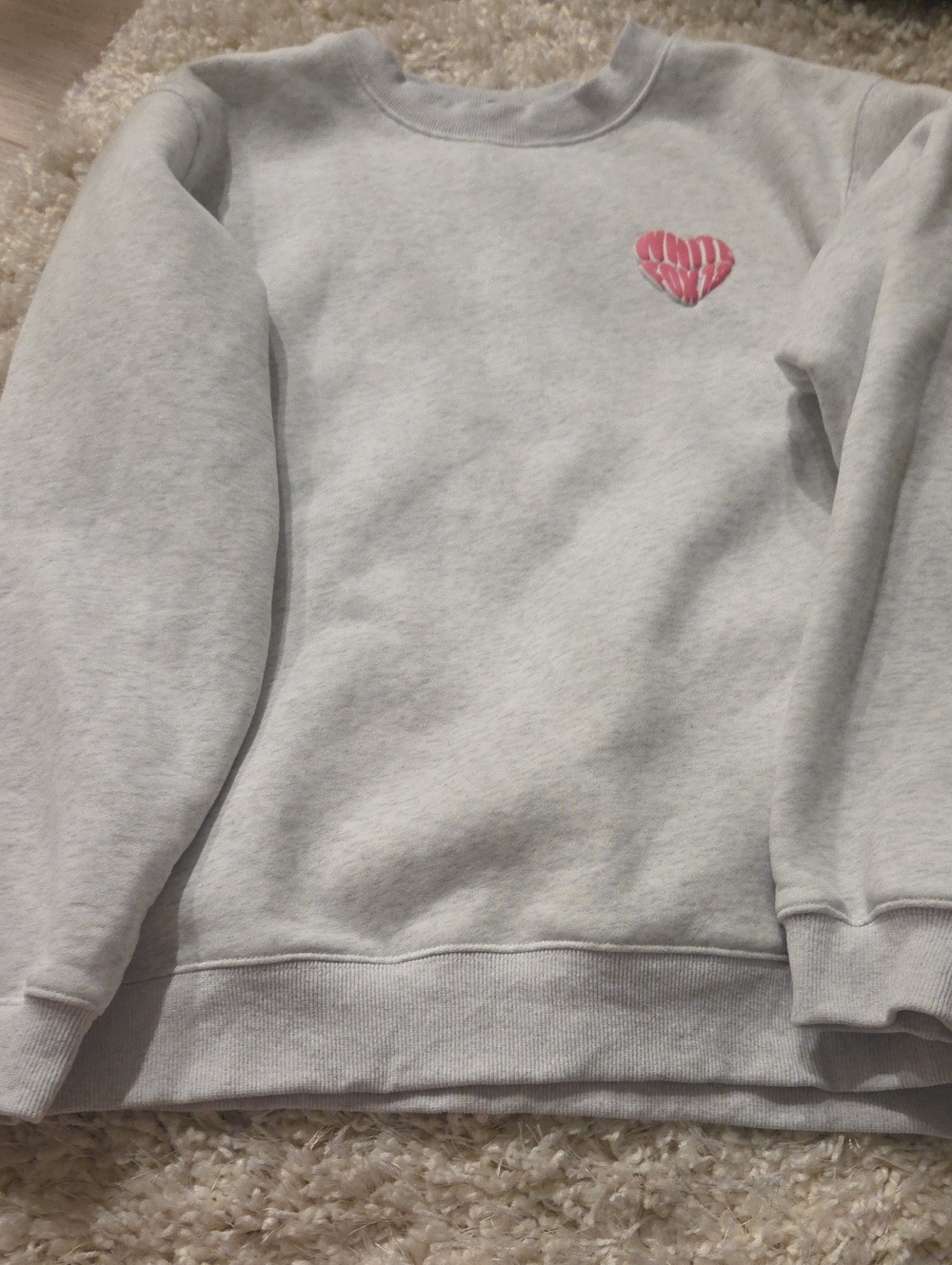 White Fox Boutique White Sweatshirt with Black Label